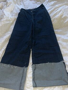 Black Label Dark Blue Denim Jeans with Branded Button